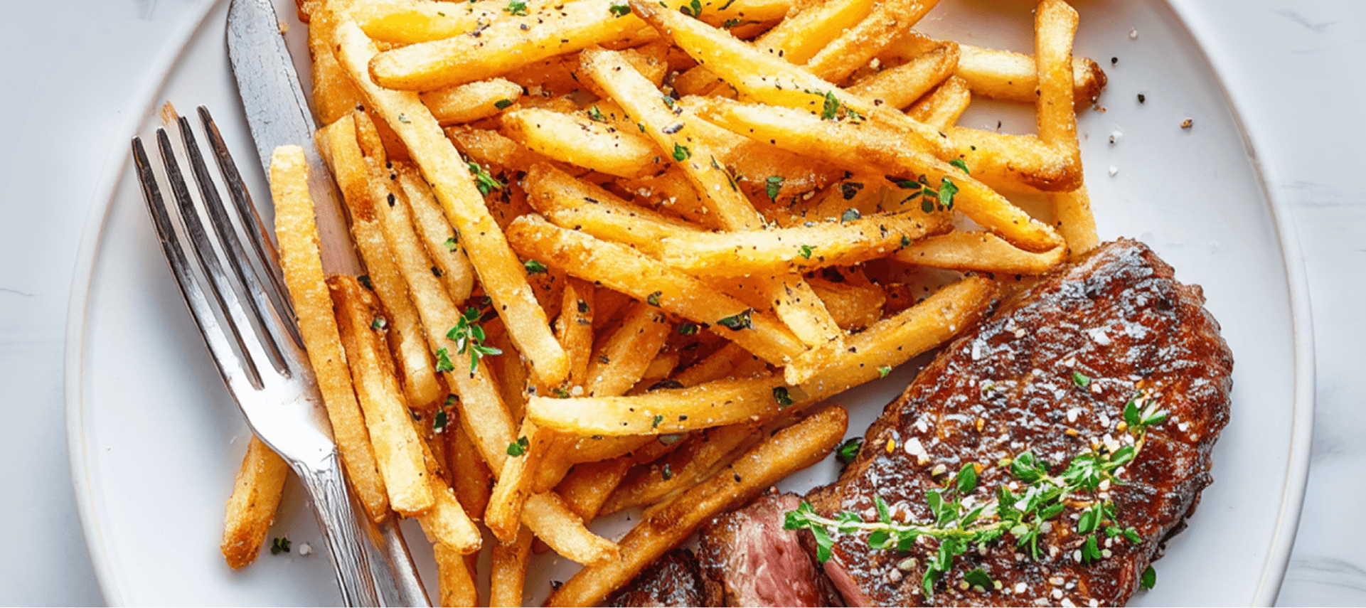 Air Fryer Roast Rumps With Skinny Fries