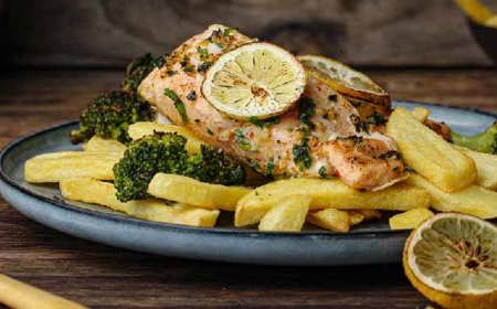 Baked Salmon And Chips