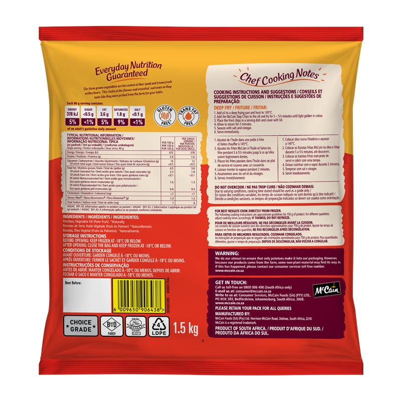 Slap Chips 1kg & 1.5kg Back Pack photo