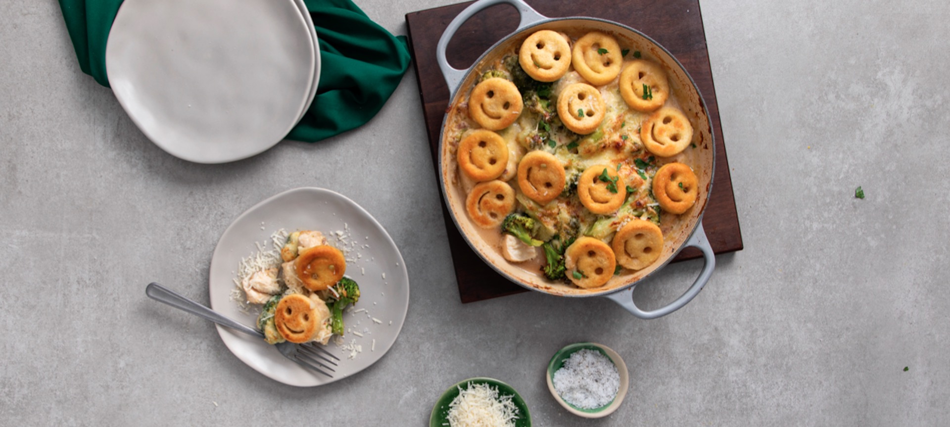 Chicken & Broccoli Bake With Smiles