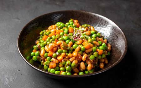 Chakalaka Salad with Peas and Carrots